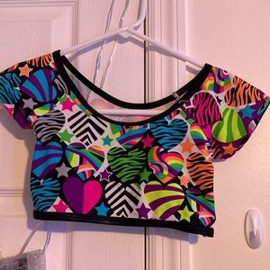 rainbow,alt crop top, worn once